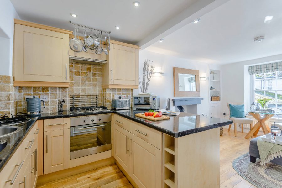 Kitchen in Tegfan cottage, Aberdyfi